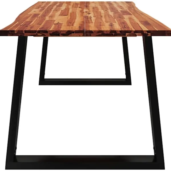 vidaXL Matgrupper>Matbord med levande kant 180x90x75 cm massivt akaciaträ