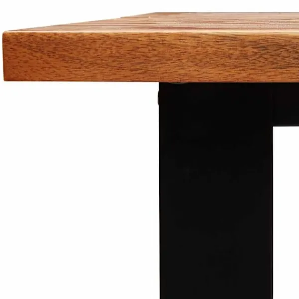 vidaXL Matgrupper>Matbord med levande kant 180x90x75 cm massivt akaciaträ