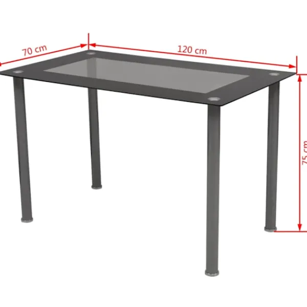 vidaXL Matgrupper>Matbord och stolar 5 delar