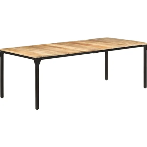 vidaXL Matbord>Matbord 220x100x76 cm grovt mangoträ