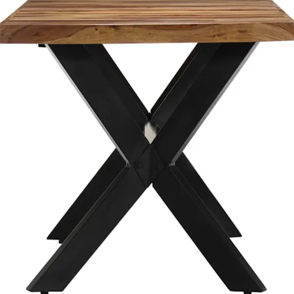 vidaXL Matbord>Matbord 140x70x75 cm massivt sheshamträ