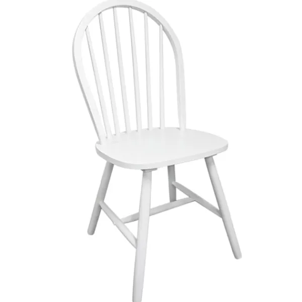 vidaXL Matgrupper>Matstolar i trä rundad design 4 st