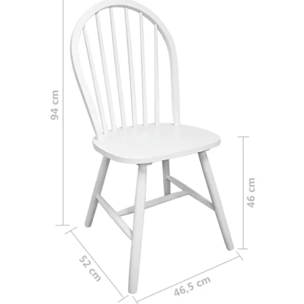 vidaXL Matgrupper>Matstolar i trä rundad design 4 st