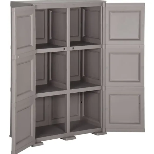 vidaXL Skåp>Plastskåp 79x43x125 cm träimitation