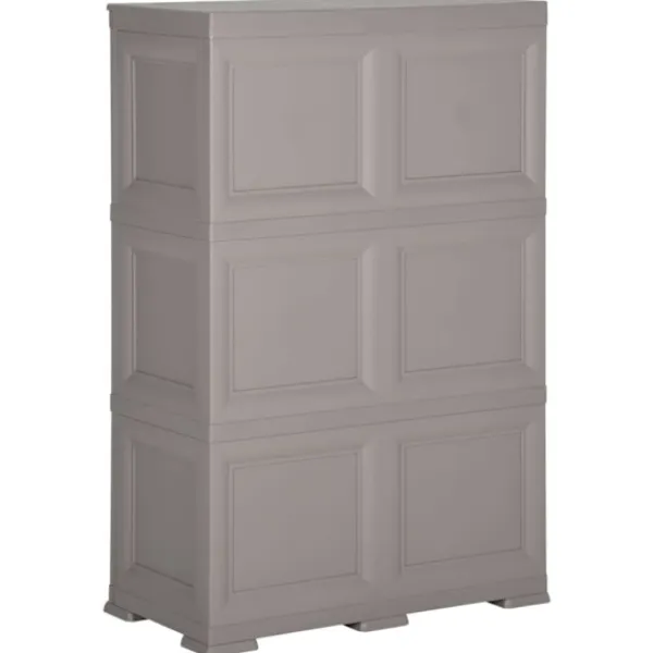 vidaXL Skåp>Plastskåp 79x43x125 cm träimitation