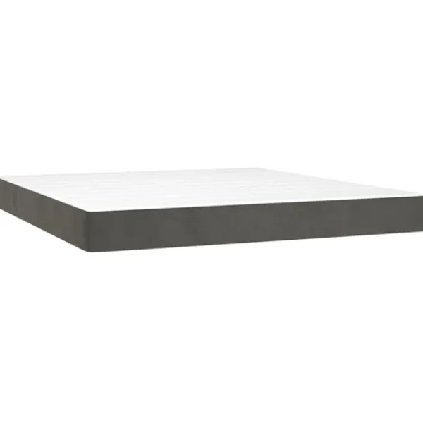 vidaXL Sängar>Pocketresårmadrass mörkgrå 180x200x20 cm sammet Grå