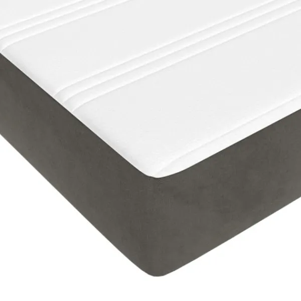 vidaXL Sängar>Pocketresårmadrass mörkgrå 180x200x20 cm sammet Grå