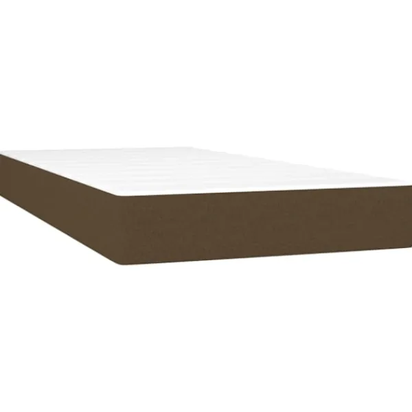 vidaXL Sängar>Ramsäng med madrass mörk 200x200 cm tyg