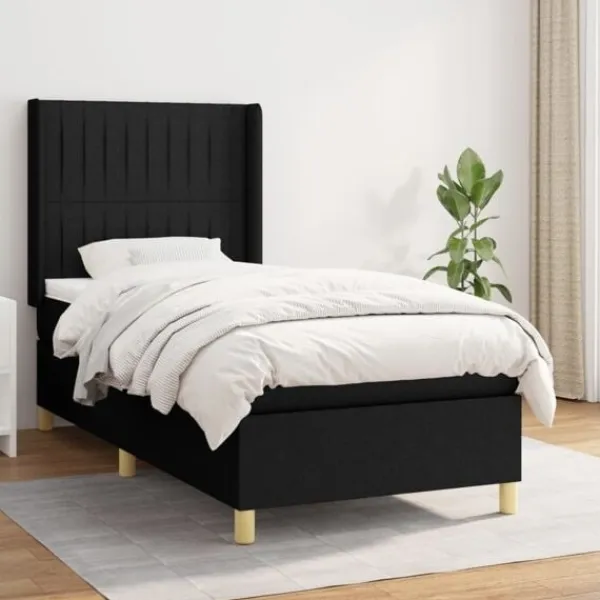 vidaXL Sängar>Ramsäng med madrass 100x200 cm tyg
