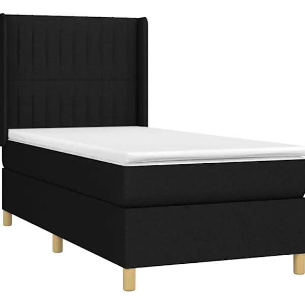 vidaXL Sängar>Ramsäng med madrass 100x200 cm tyg