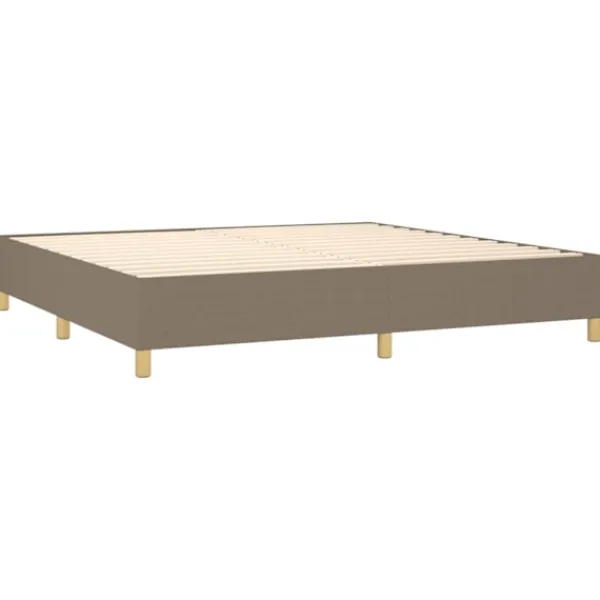 vidaXL Sängar>Ramsäng med madrass 200x200 cm tyg