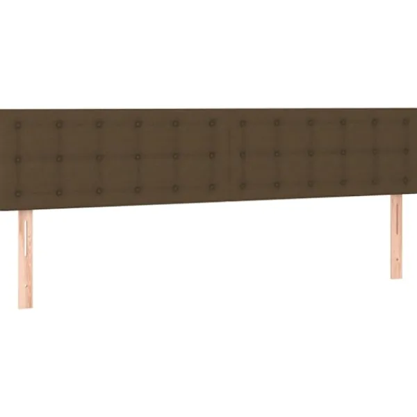 vidaXL Sängar>Ramsäng med madrass mörk 160x200 cm tyg