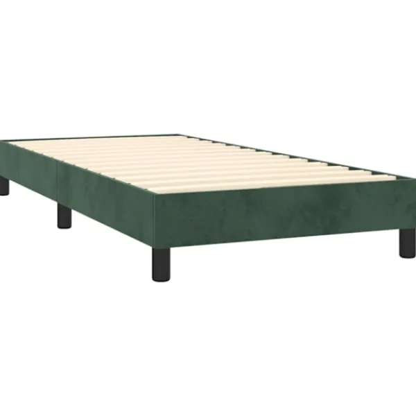 vidaXL Sängar>Ramsäng med madrass mörk 90x190 cm sammet