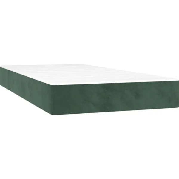 vidaXL Sängar>Ramsäng med madrass mörk 90x190 cm sammet