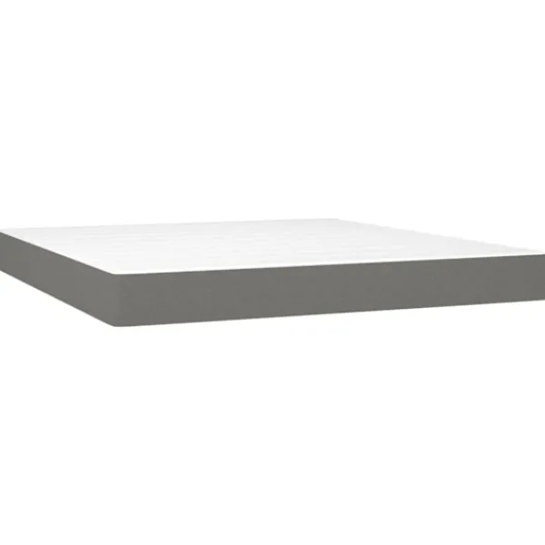 vidaXL Sängar>Ramsäng med madrass & LED mörk 160x200 cm tyg
