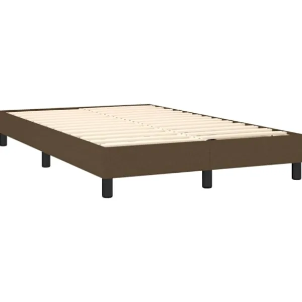 vidaXL Sängar>Ramsäng med madrass & LED mörk 120x200 cm tyg