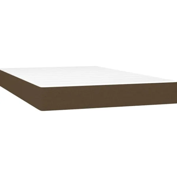 vidaXL Sängar>Ramsäng med madrass & LED mörk 120x200 cm tyg