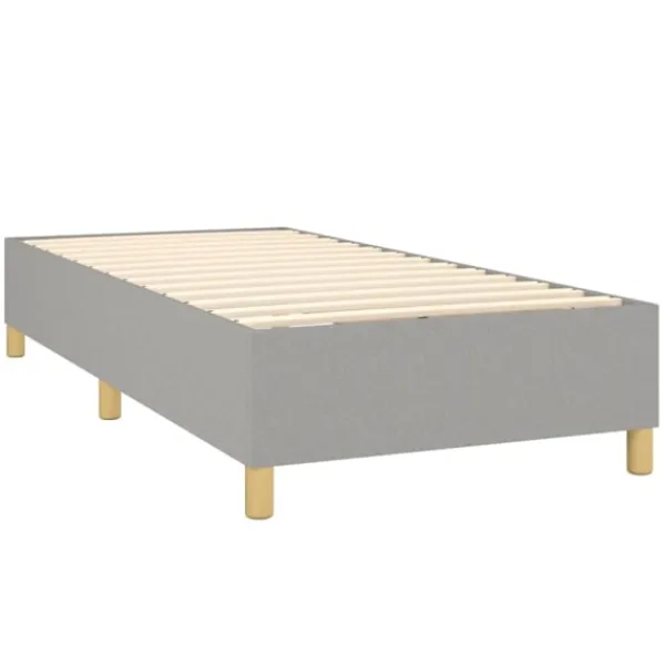 vidaXL Sängar>Ramsäng med madrass ljus 90x200 cm tyg