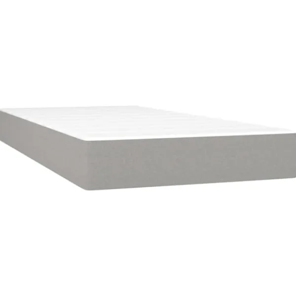 vidaXL Sängar>Ramsäng med madrass ljus 90x200 cm tyg