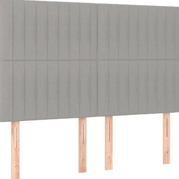 vidaXL Sängar>Ramsäng med madrass ljus 140x190 cm tyg