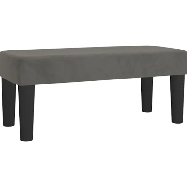 vidaXL Sängar>Ramsäng med madrass mörk 100x200 cm sammet