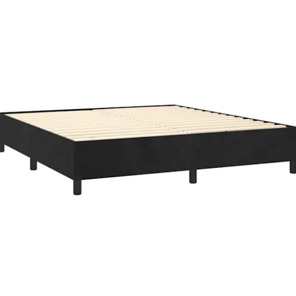 vidaXL Sängar>Ramsäng med madrass & LED 160x200 cm sammet