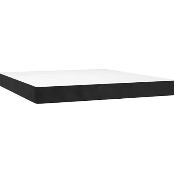 vidaXL Sängar>Ramsäng med madrass & LED 160x200 cm sammet