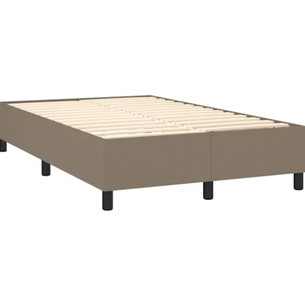 vidaXL Sängar>Ramsäng med madrass & LED 120x200 cm tyg