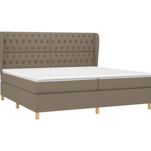 vidaXL Sängar>Ramsäng med madrass 200x200 cm tyg
