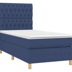 vidaXL Sängar>Ramsäng med madrass 90x200 cm tyg