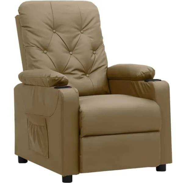 vidaXL Fåtöljer>Reclinerfåtölj cappuccino konstläder