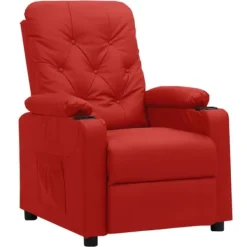 vidaXL Fåtöljer>Reclinerfåtölj vin konstläder