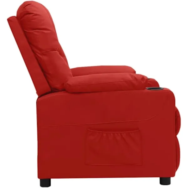 vidaXL Fåtöljer>Reclinerfåtölj vin konstläder