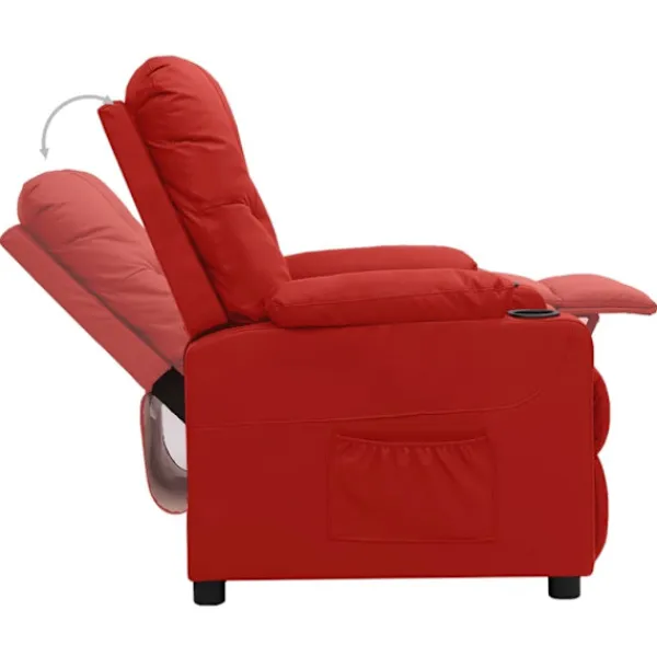 vidaXL Fåtöljer>Reclinerfåtölj vin konstläder