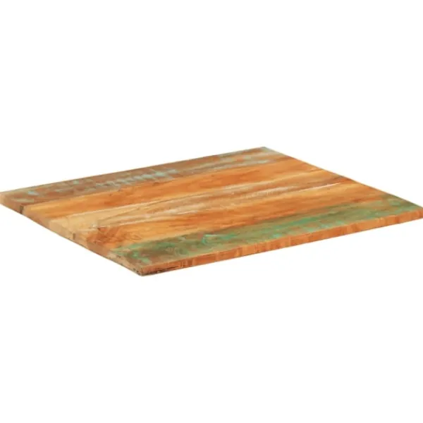 vidaXL Matbord>Rektangulär bordsskiva 70x80 cm 25-27 mm massivt återvunnet trä