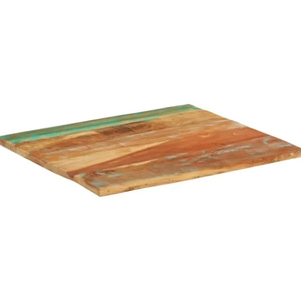 vidaXL Matbord>Rektangulär bordsskiva 70x80 cm 25-27 mm massivt återvunnet trä