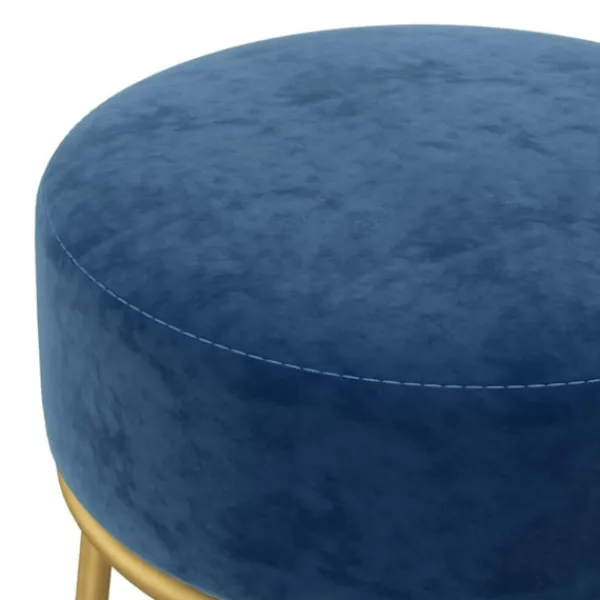 vidaXL Pallar>Rund förvaringspall sammet