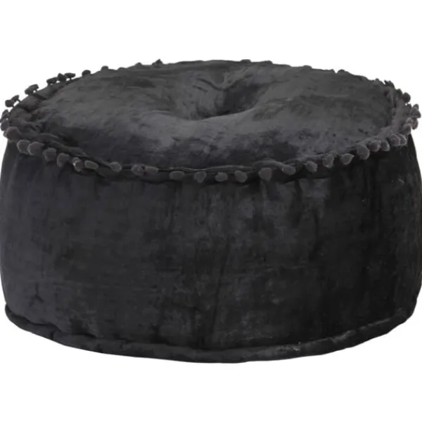 vidaXL Sittpuffar>Rund sammetspuff 40x20 cm