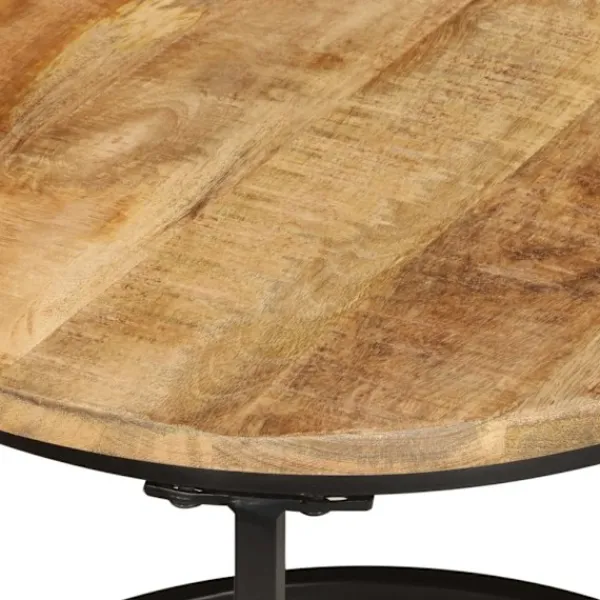 vidaXL Soffbord>Satsbord 3 st massivt grovt mangoträ