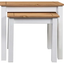 vidaXL Småbord>Satsbord 2 st massiv furu panama