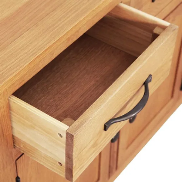 vidaXL Sideboards>Sideboard 112 x 33.5 x 70 cm Solitt Ekträ