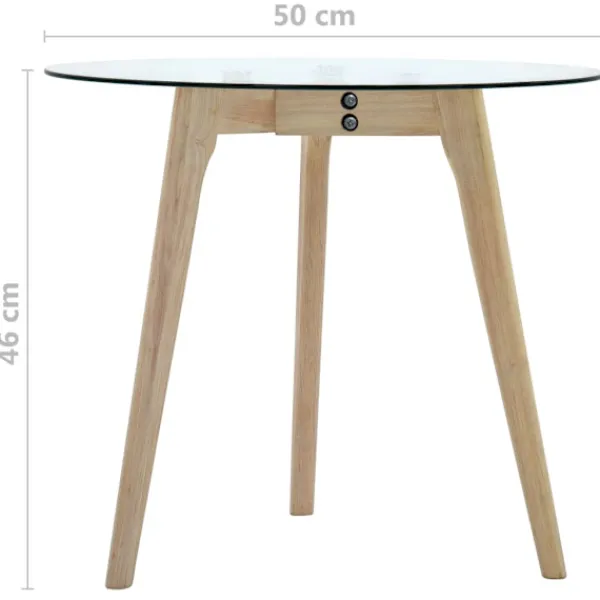 vidaXL Småbord>Sidobord 2 st härdat glas