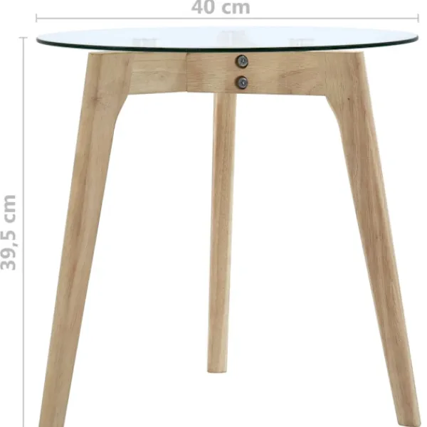 vidaXL Småbord>Sidobord 2 st härdat glas