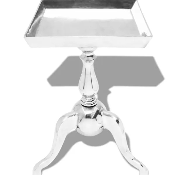 vidaXL Småbord>Sidobord fyrkantigt aluminium