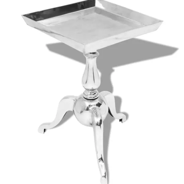 vidaXL Småbord>Sidobord fyrkantigt aluminium
