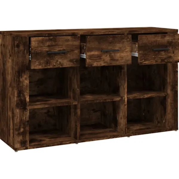 vidaXL Sideboards>Sidobord rökfärgad ek 100x30x59,5 cm konstruerat trä