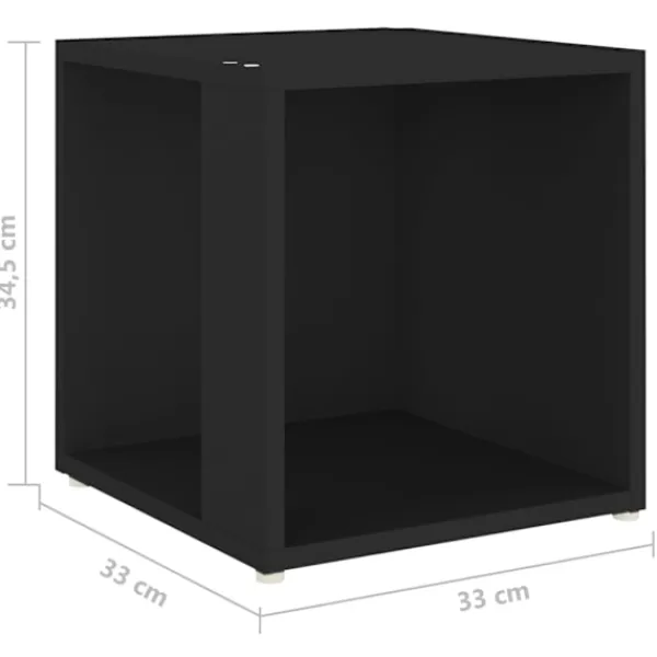 vidaXL Hyllor>Sidobord 33x33x34,5 cm konstruerat trä