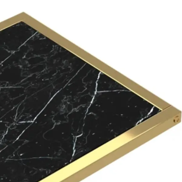 vidaXL Soffbord>Sidobord till datorbord marmor 50x35x65 cm härdat glas