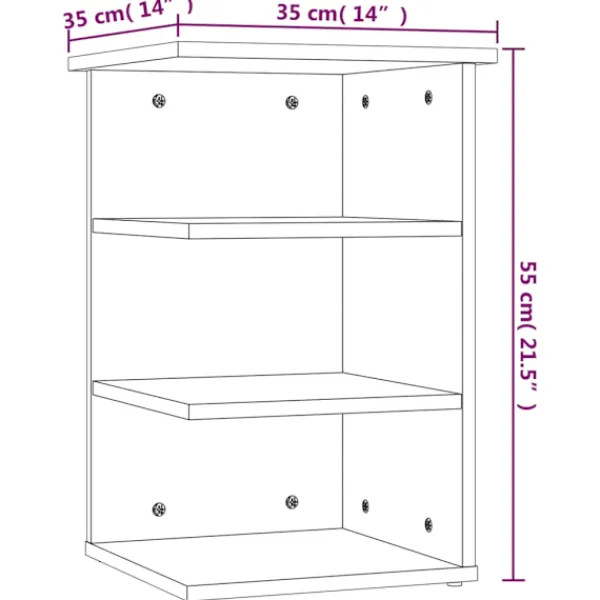 vidaXL Sideboards>Sidoskåp 35x35x55 cm konstruerat trä