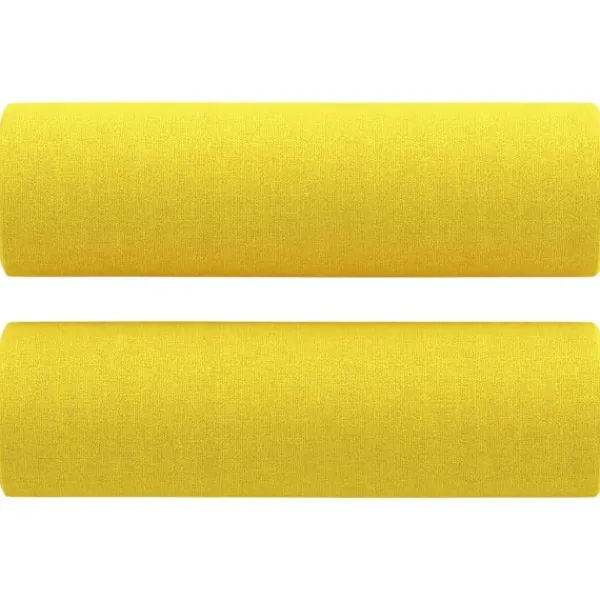 vidaXL Soffor>2-sits soffa med prydnadskuddar ljus 140 cm tyg